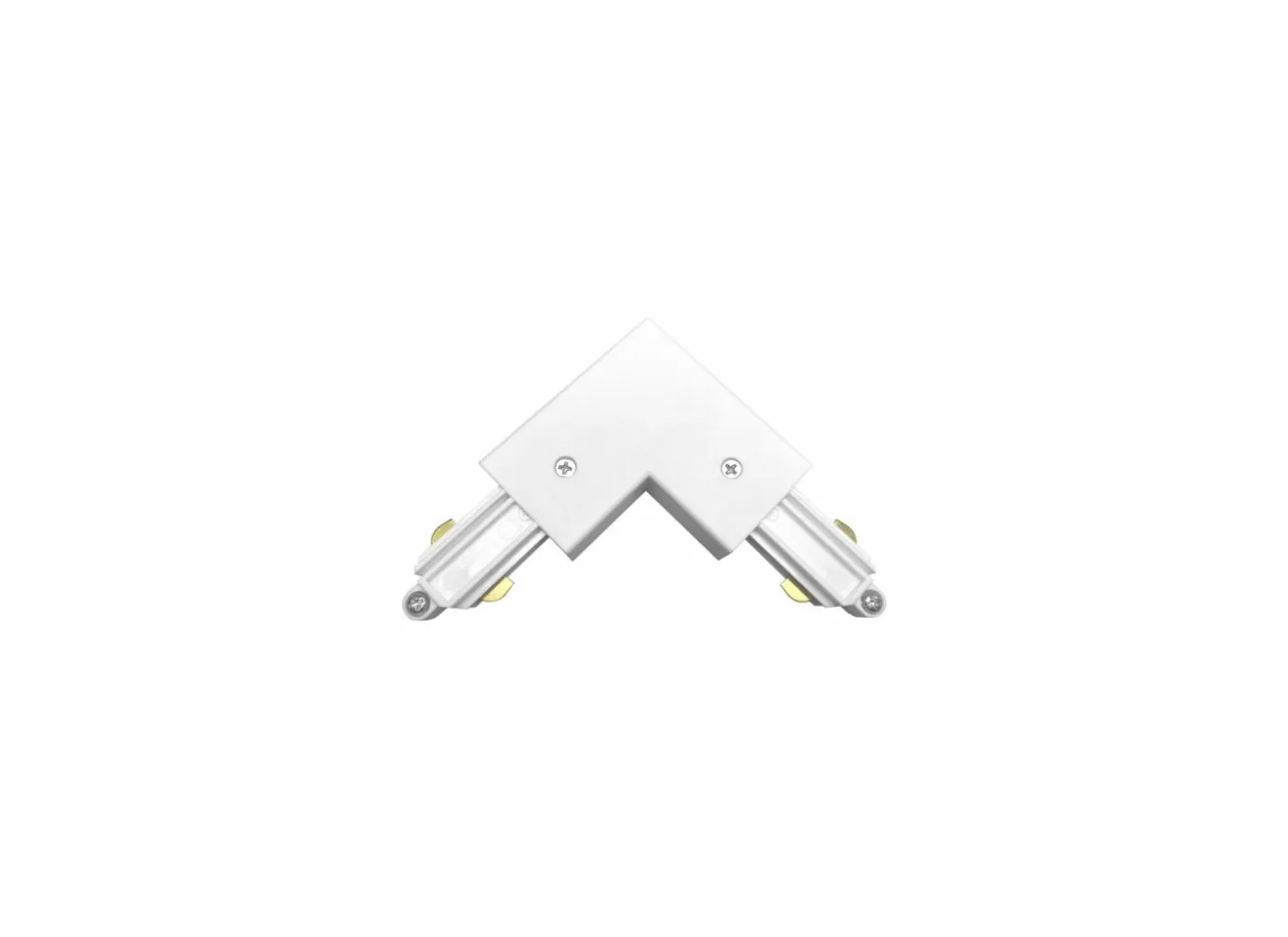 Railverlichting L-connector monofase buiten aarding wit