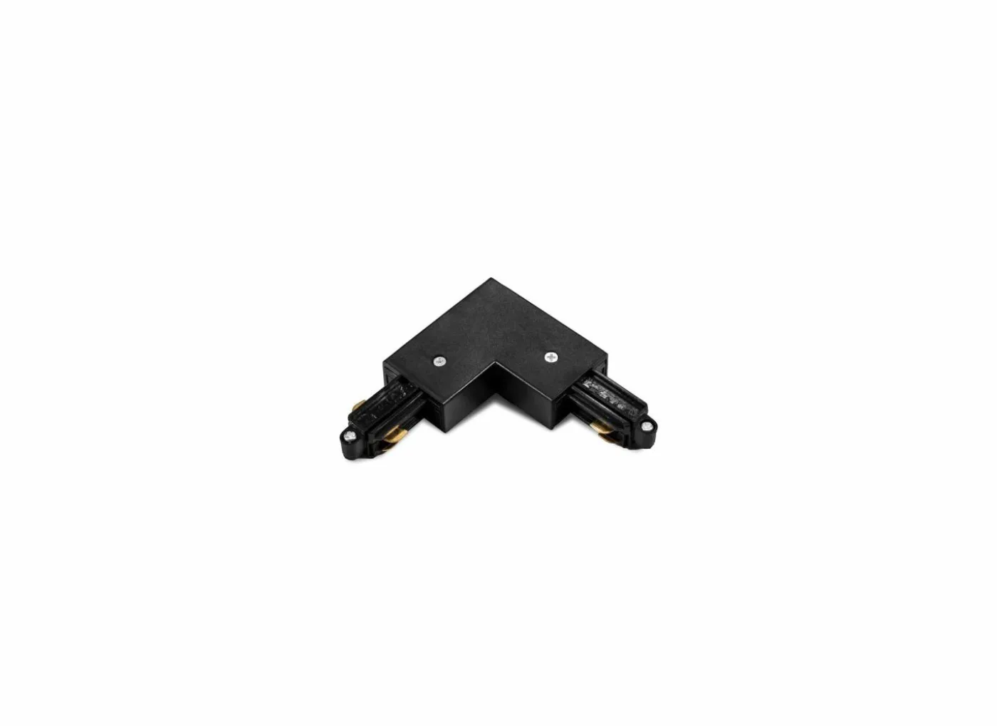 Railverlichting L-connector monofase binnen aarding zwart