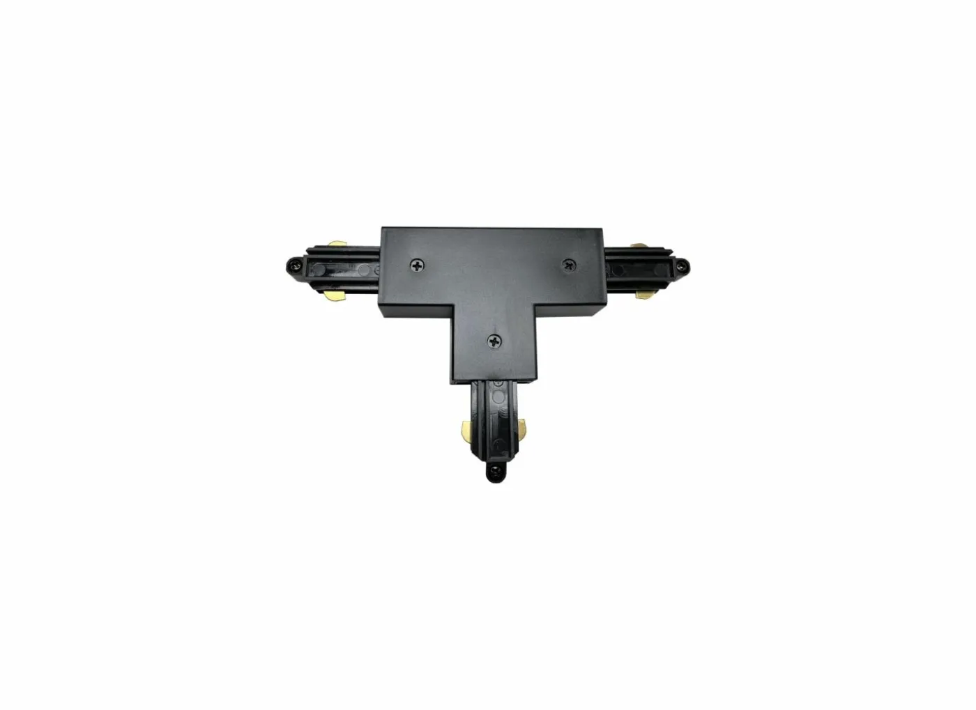 Railverlichting T-connector monofase buiten aarding zwart