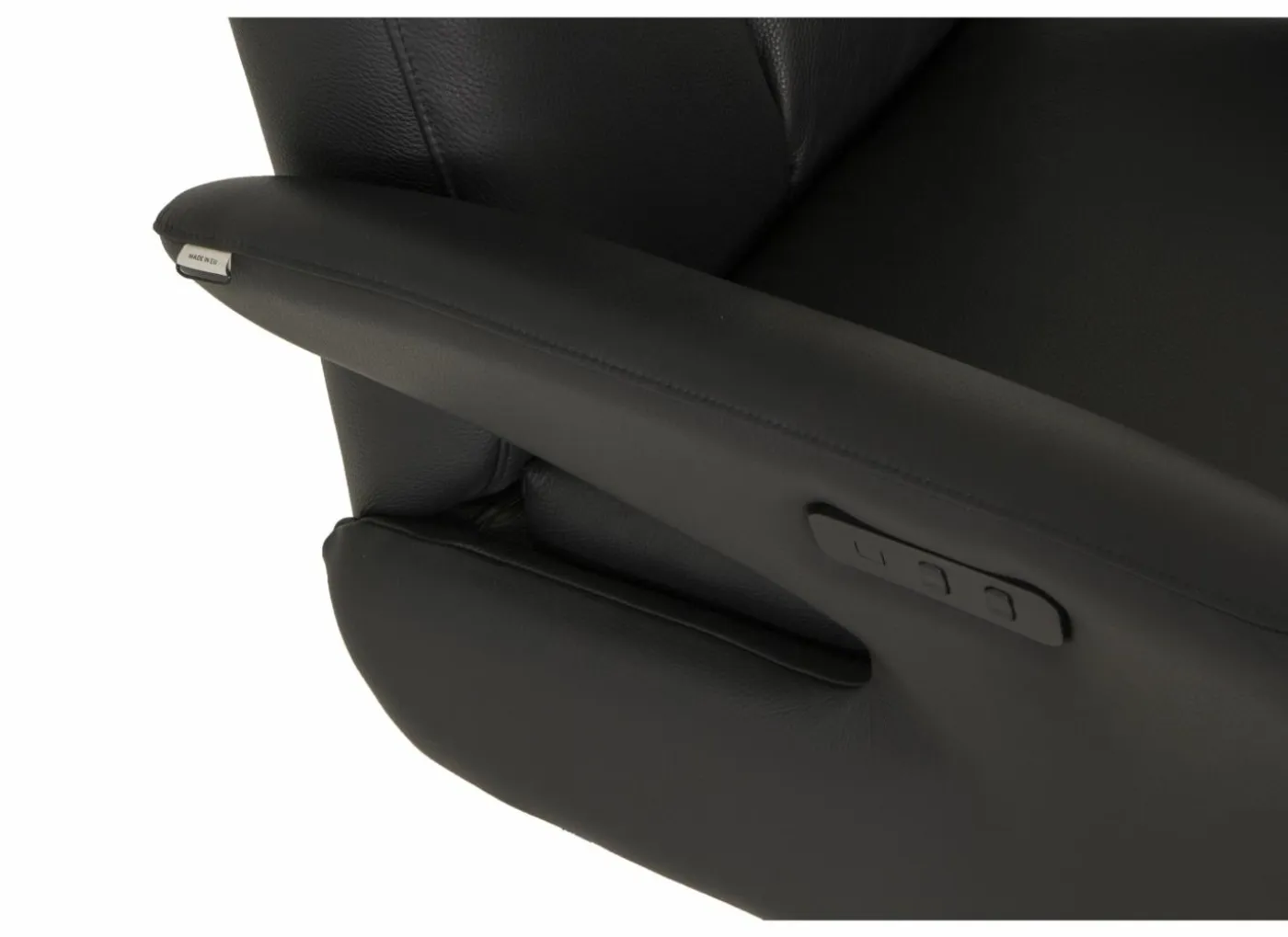 Relaxzetel 8001 elektrisch - leder - zwart