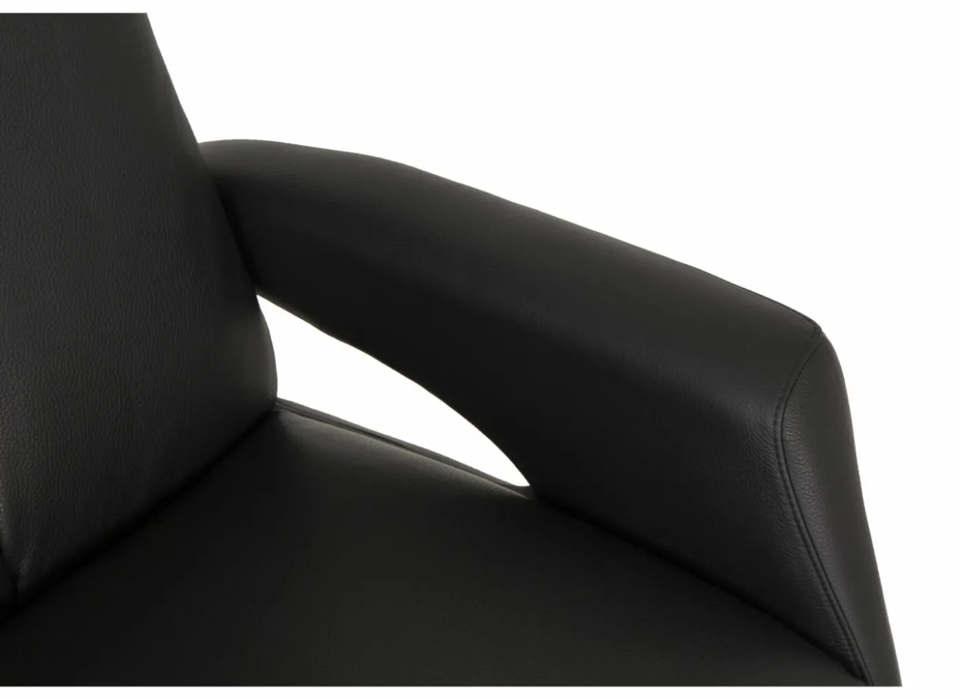Relaxzetel 8001 elektrisch - leder - zwart
