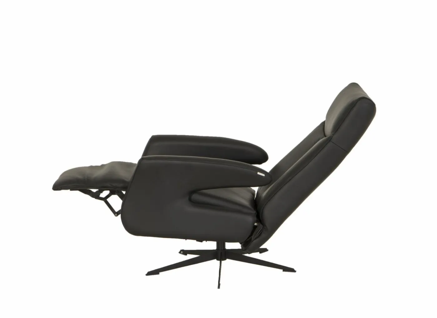 Relaxzetel 8001 elektrisch - leder - zwart