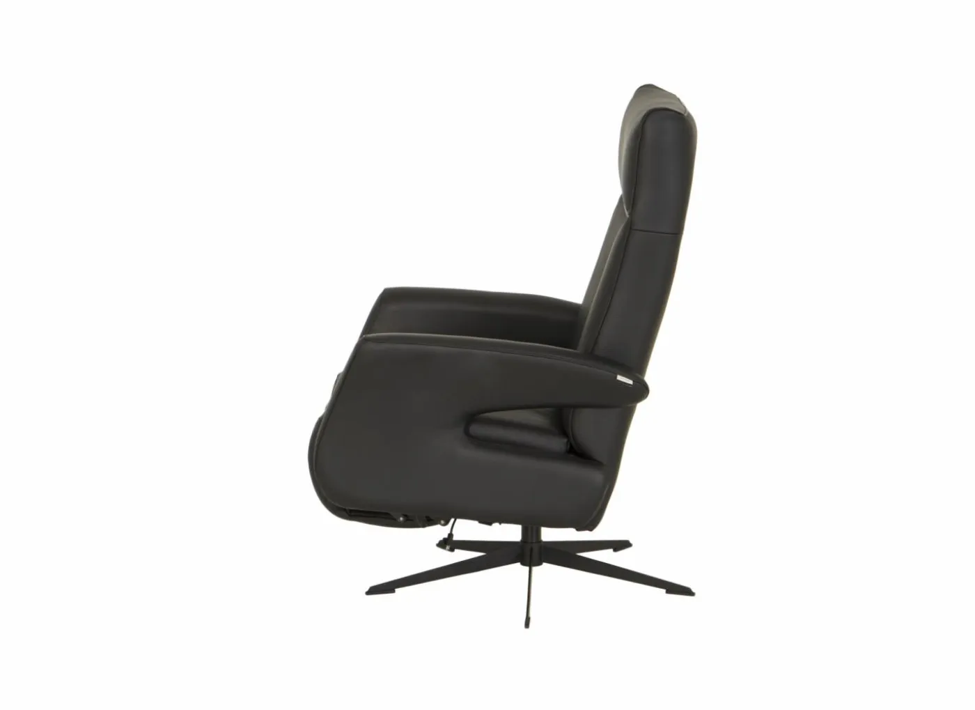Relaxzetel 8001 elektrisch - leder - zwart