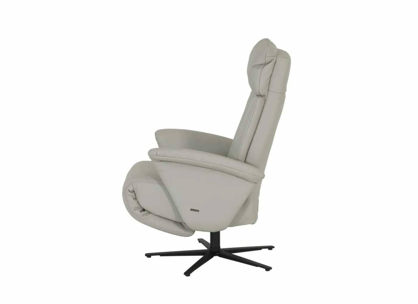 Relaxzetel 7804 elektrisch - leder - grijs