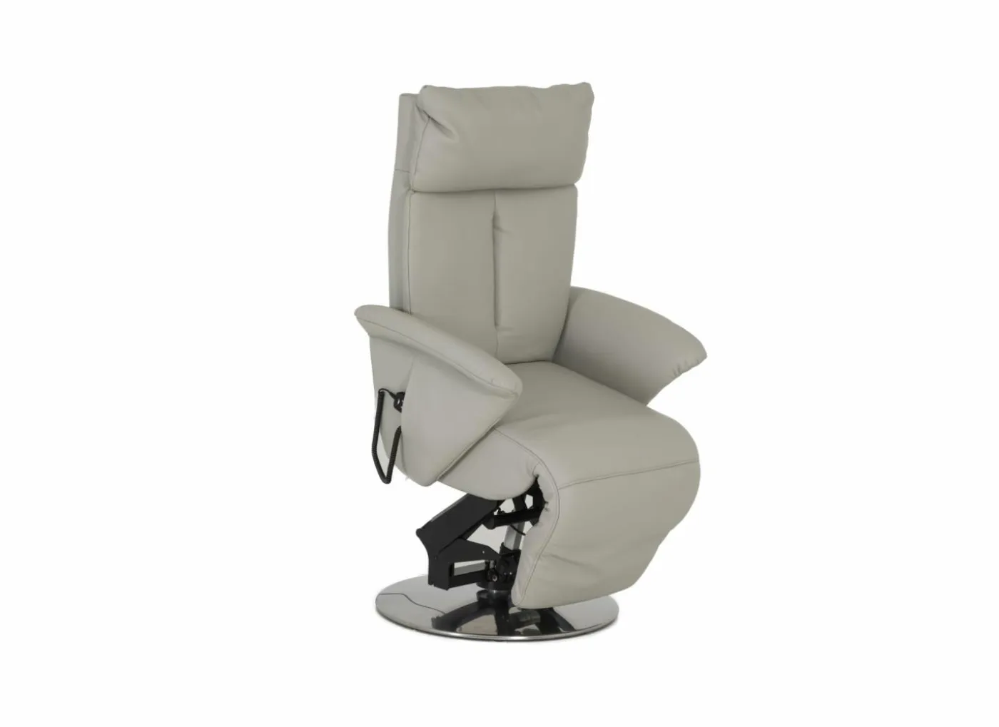 Relaxzetel 7804 elektrisch - leder - grijs