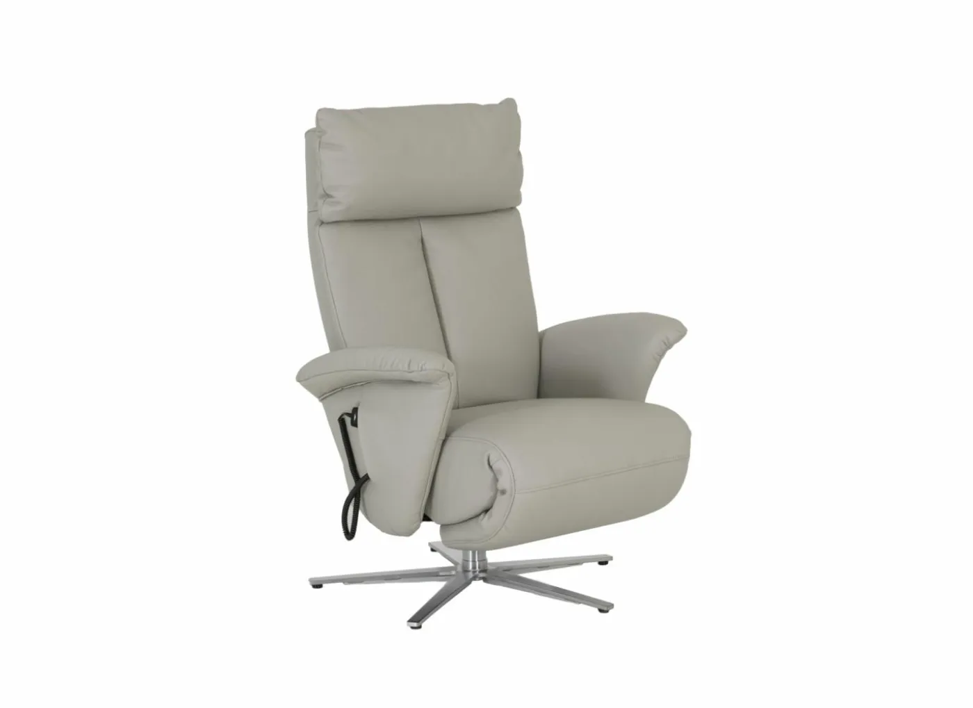 Relaxzetel 7804 elektrisch - leder - grijs
