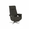 Relaxzetel Adamello elekrisch leder en lederlook bruin