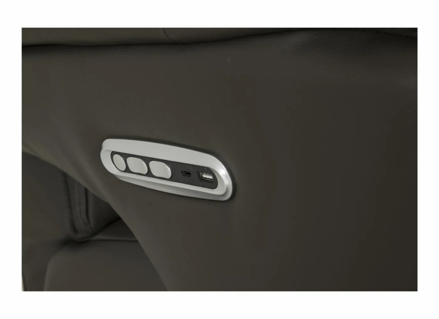 Relaxzetel Adamello elekrisch leder en lederlook bruin