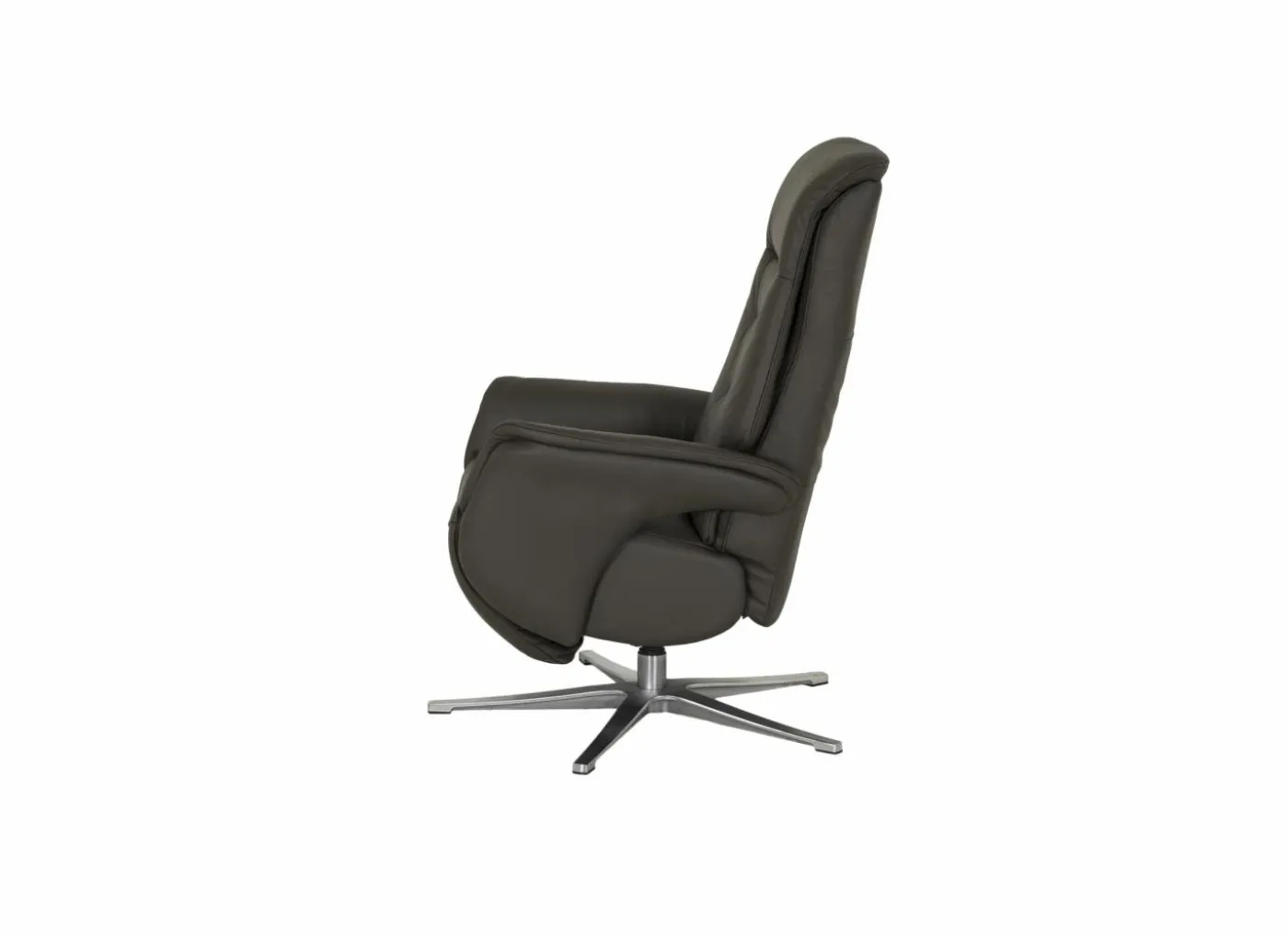 Relaxzetel Adamello elekrisch leder en lederlook bruin