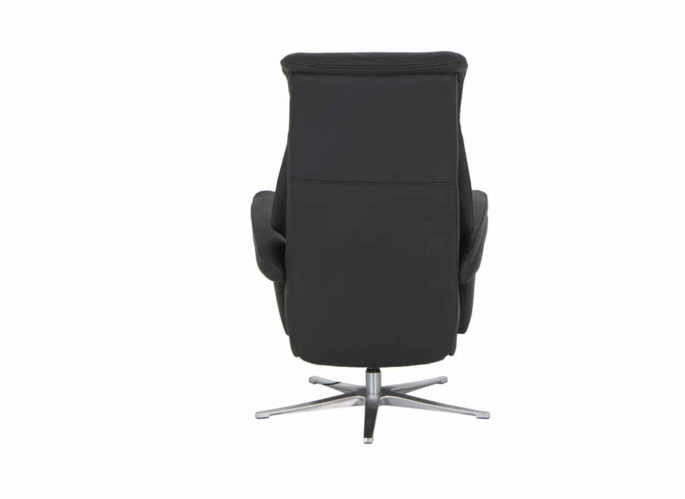 Relaxzetel Adamello elektrisch - lederlook - zwart