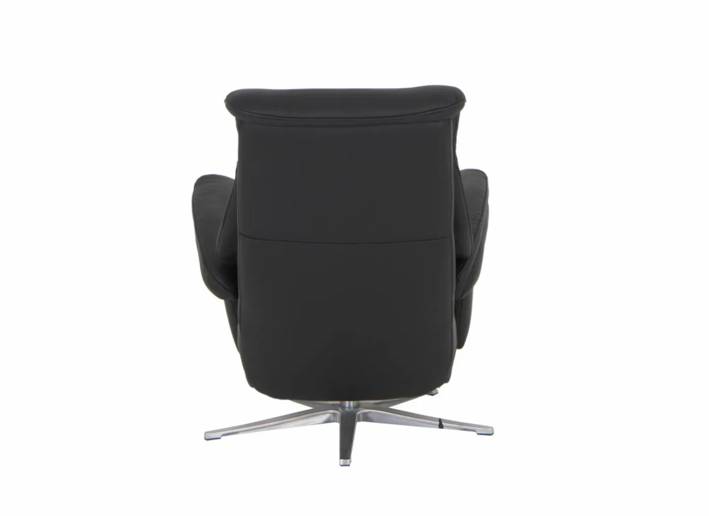 Relaxzetel Adamello elektrisch - lederlook - zwart