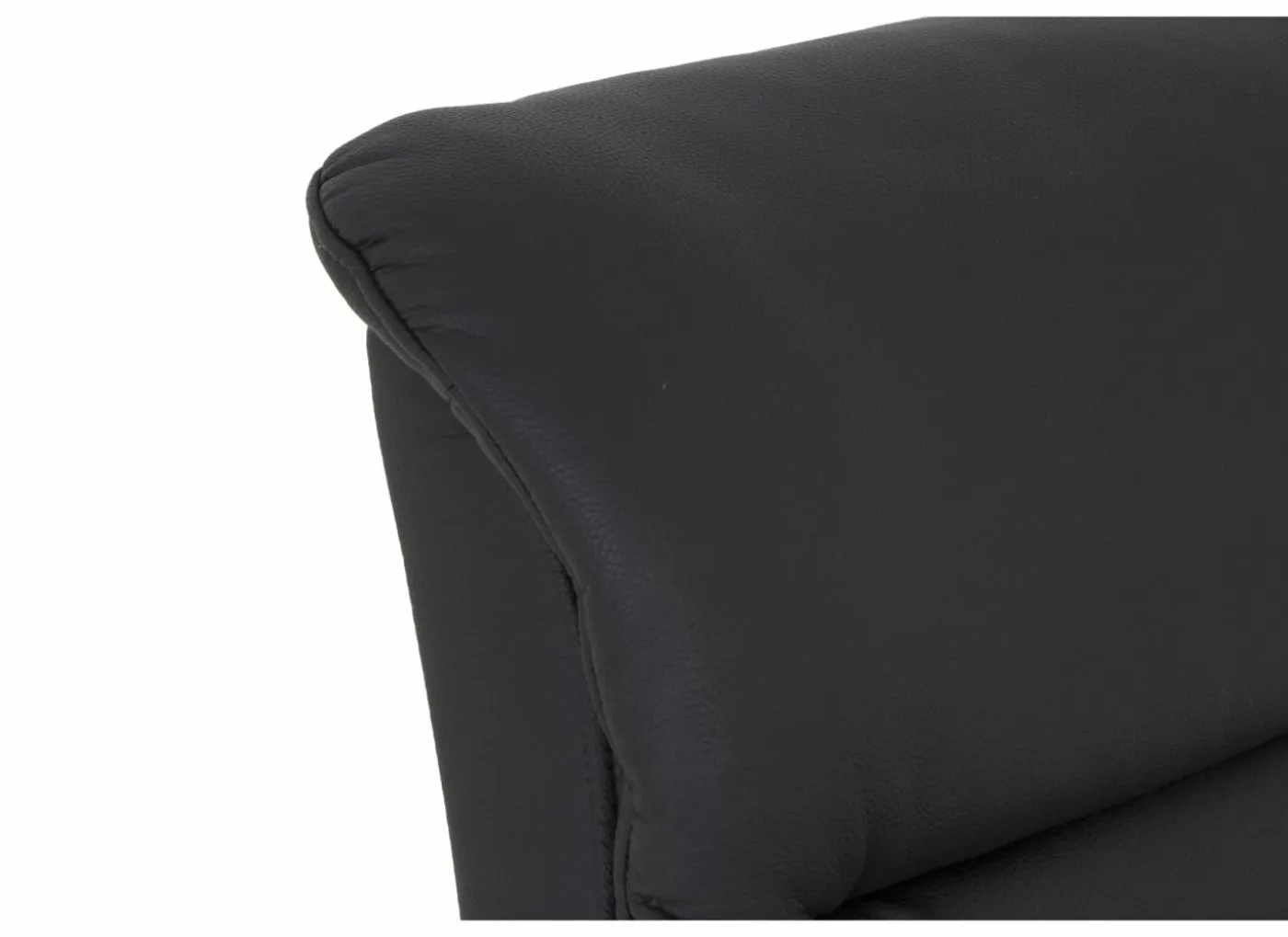Relaxzetel Adamello elektrisch - lederlook - zwart
