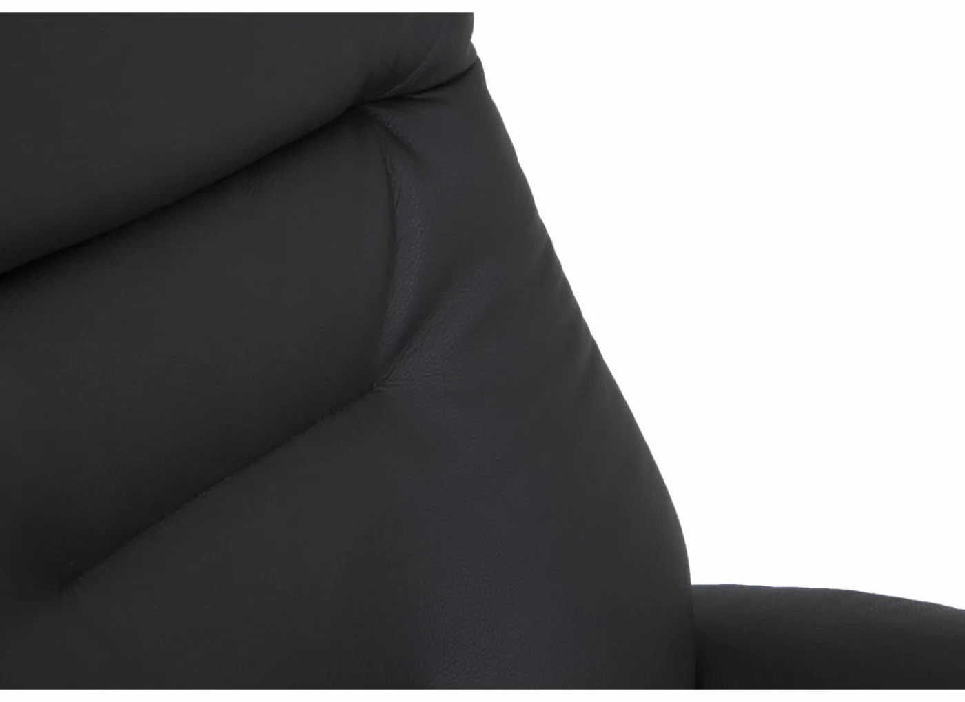 Relaxzetel Adamello elektrisch - lederlook - zwart