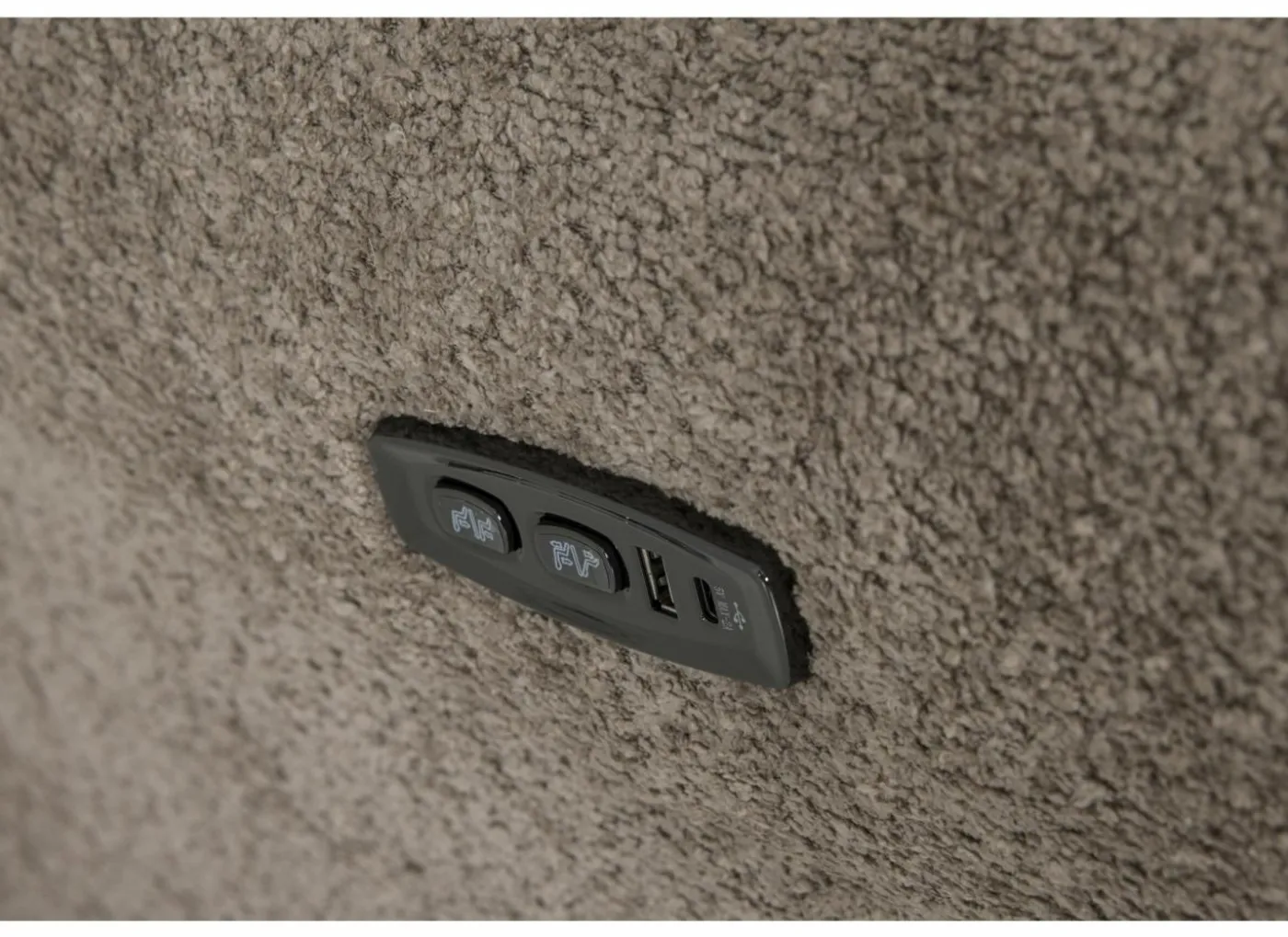 Relaxzetel Cult elektrisch - stof - khaki met stroomkabel