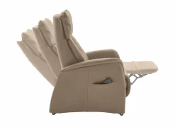 Relaxzetel EC22138 elektrisch - leder - belvita pearl met opstahulp en hartbalansfunctie