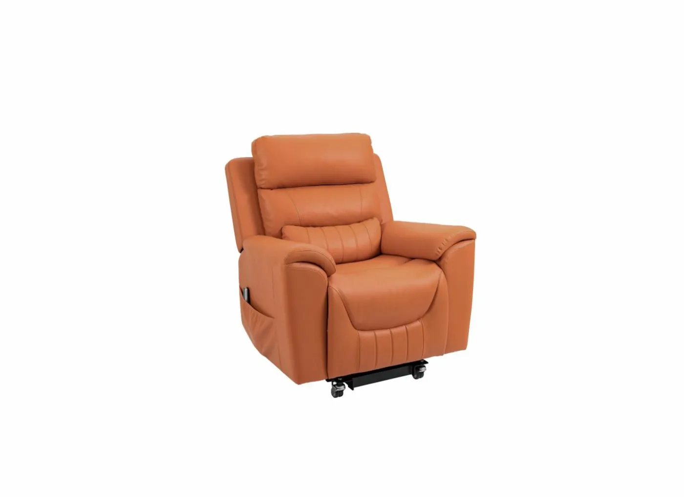 Relaxzetel Gallery elektrisch - lederlook- oranje