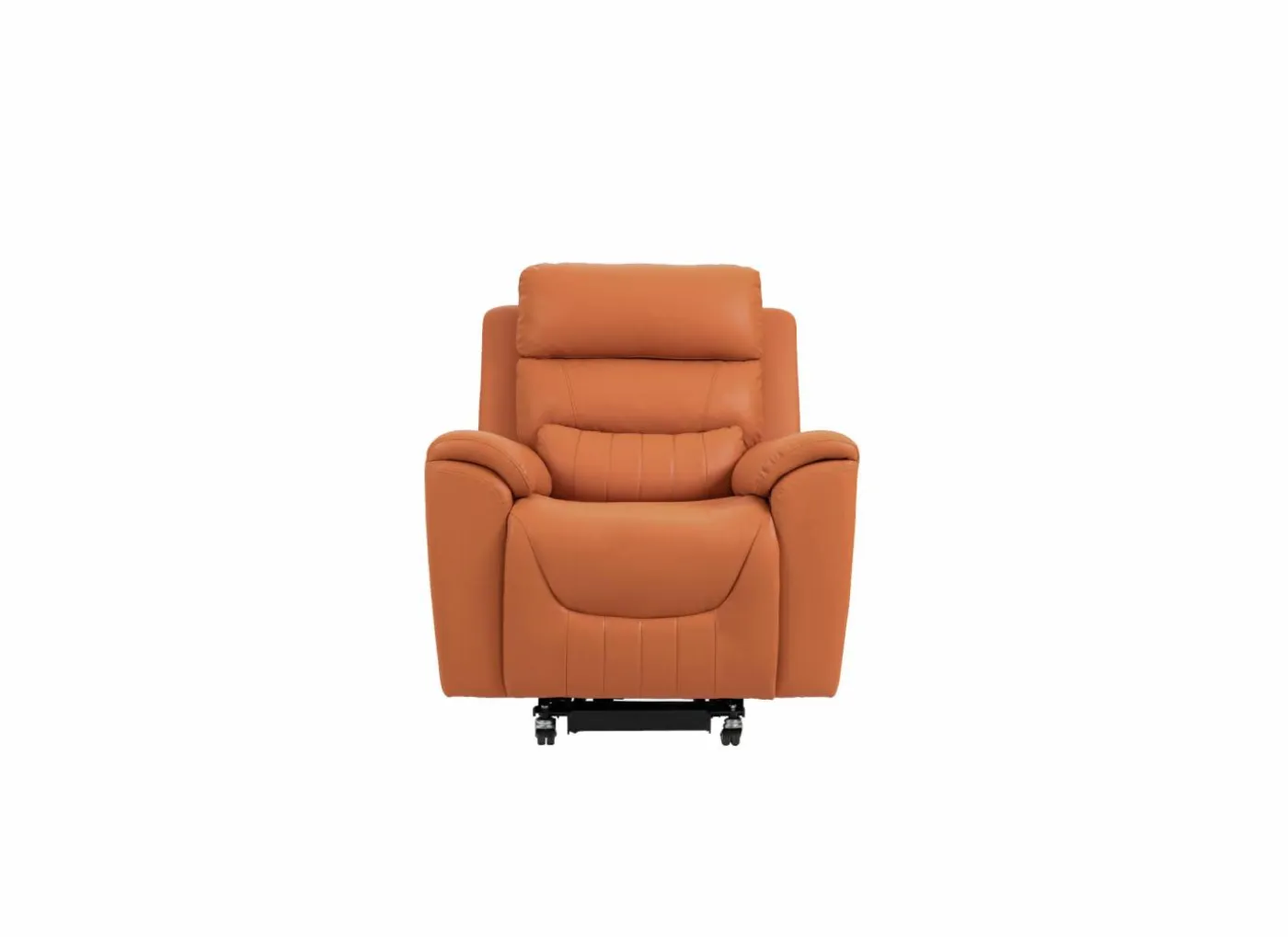 Relaxzetel Gallery elektrisch - lederlook- oranje