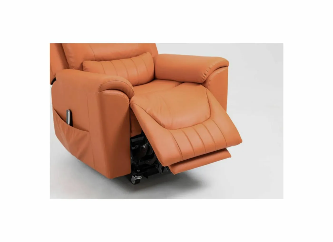 Relaxzetel Gallery elektrisch - lederlook- oranje