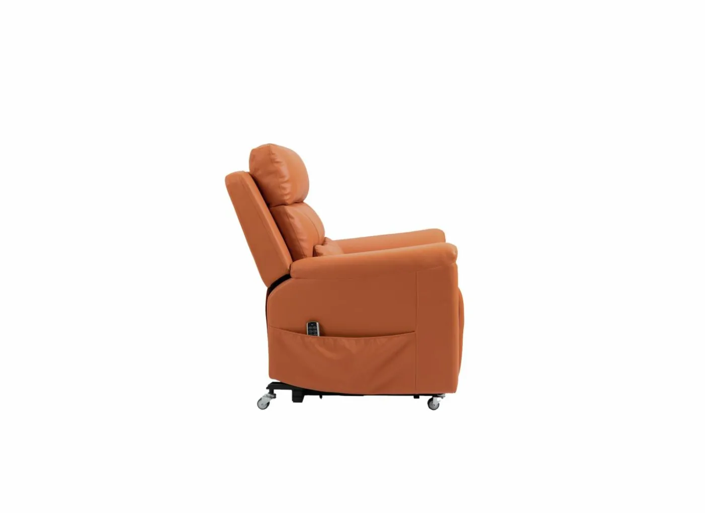 Relaxzetel Gallery elektrisch - lederlook- oranje