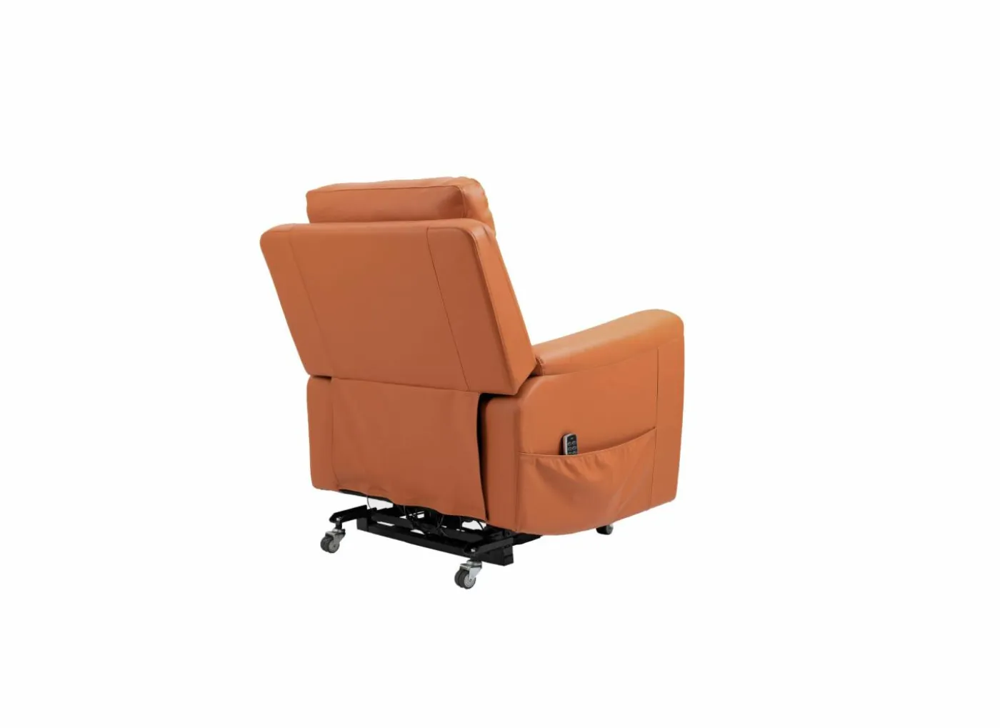 Relaxzetel Gallery elektrisch - lederlook- oranje