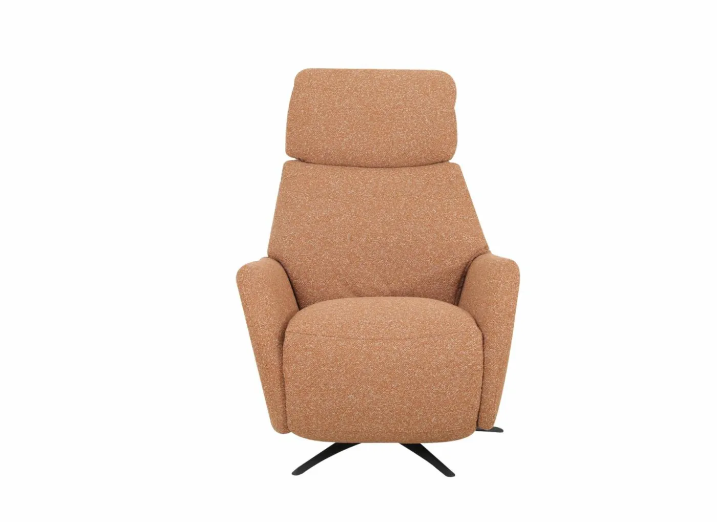 Relaxzetel Harp TVCHM elektrisch - stof - burnt orange met 2 motoren & massagefunctie