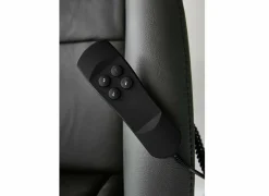 Relaxzetel Hukla elektrisch - leder - antraciet met 2 motoren & extra lange beensteun