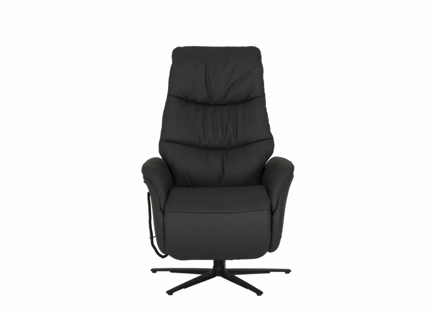 Relaxzetel 7051.76V+Z60 elektrisch - leder - zwart met medium zithoogte- en diepte en tilfunctie