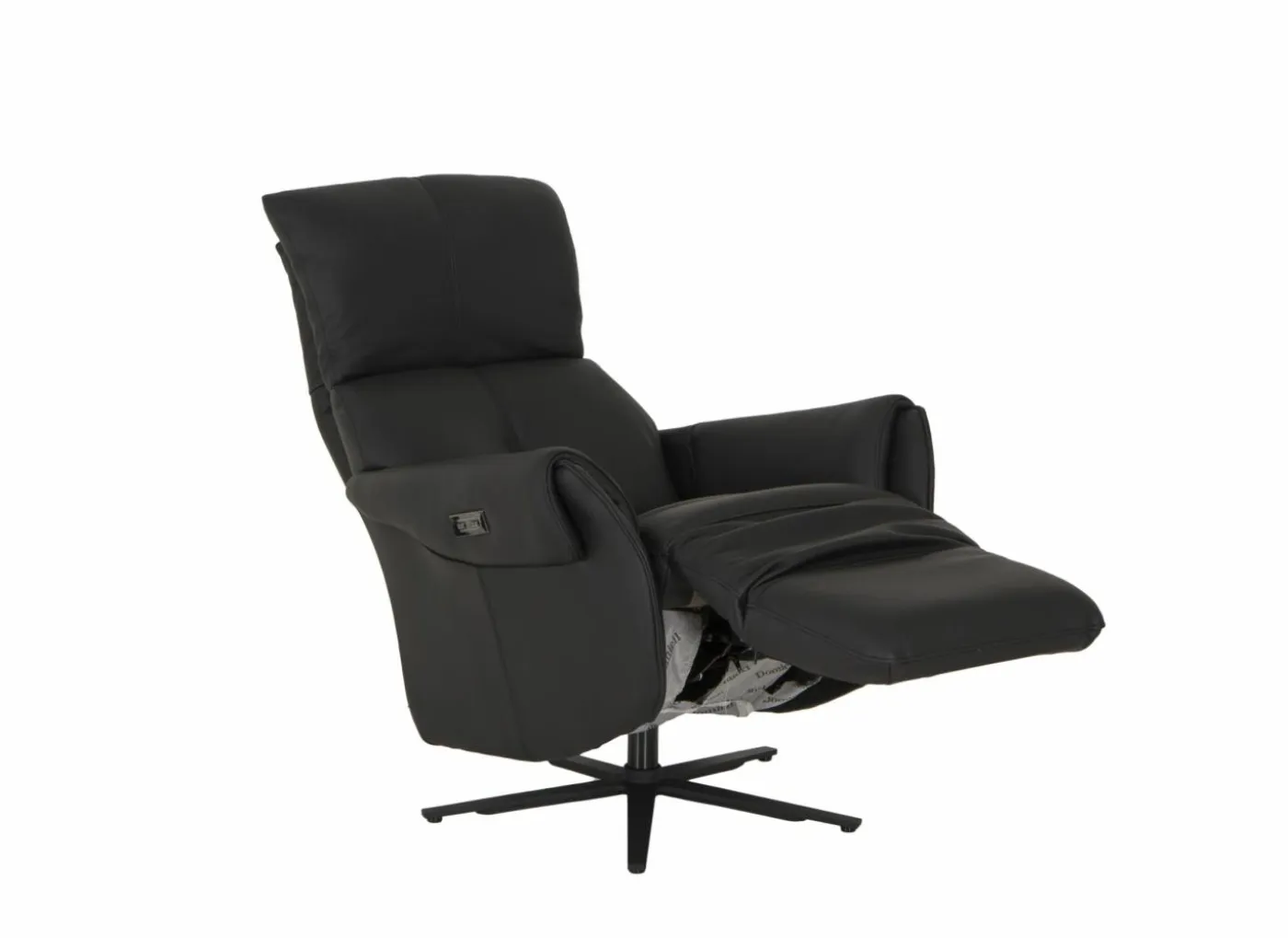 Relaxzetel Yup elektrisch - leder - zwart