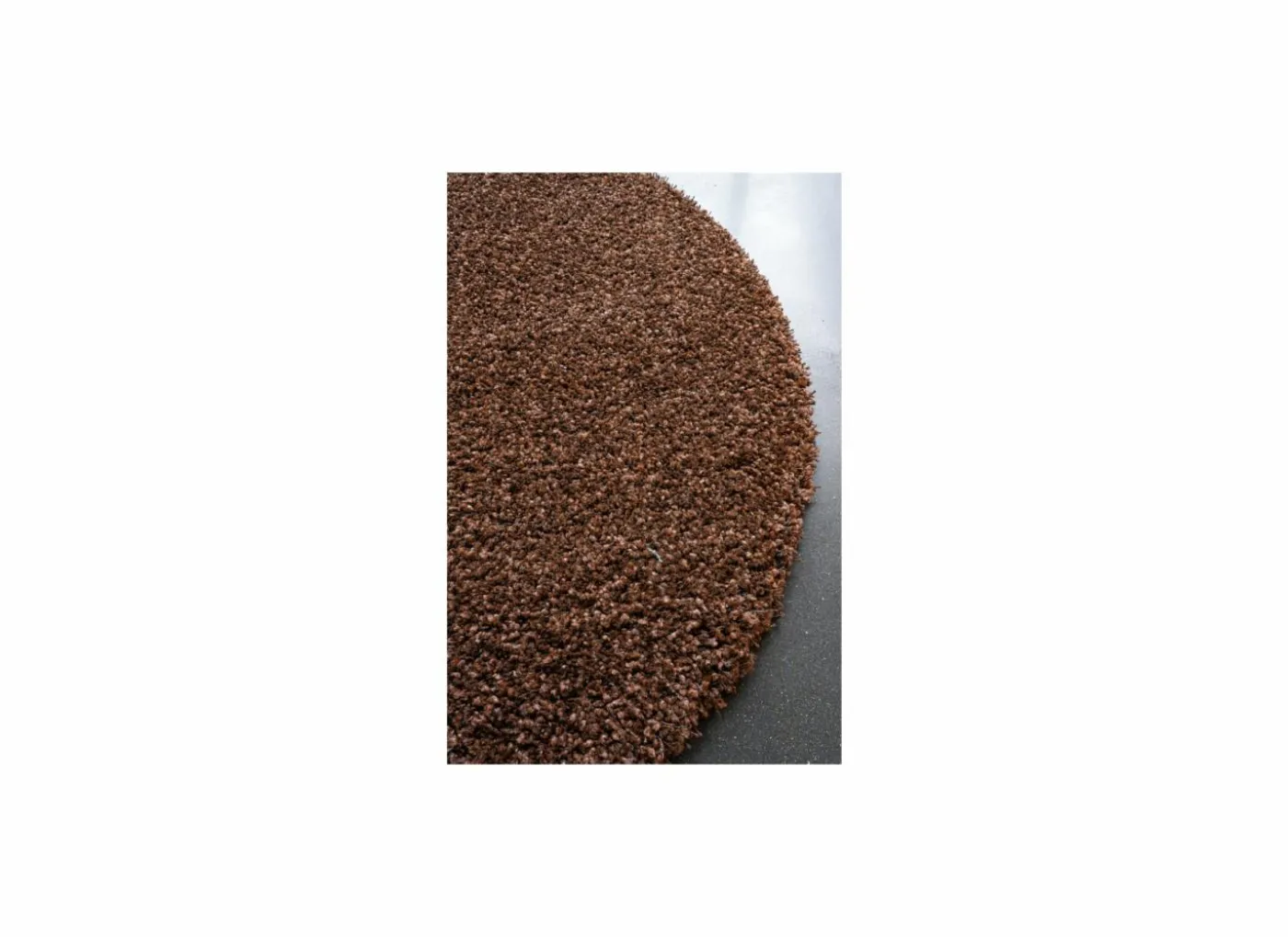 Rond tapijt Twister Ø120cm - polypropyleen - bruin & roest