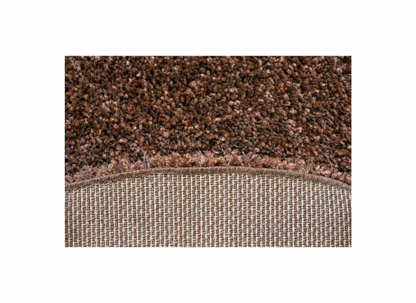 Rond tapijt Twister Ø120cm - polypropyleen - bruin & roest