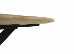 Ronde tafel Benedetta Ø130cm - eik massief en metaal - naturel