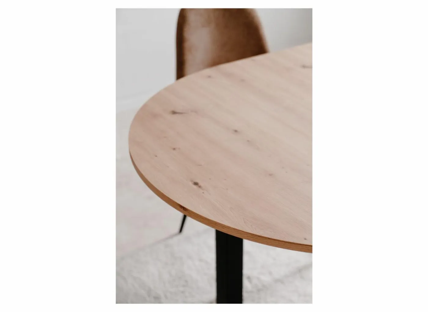 Ronde tafel Coburg 100/140x100cm - melamine - artisanal oak