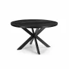 Ronde tafel Sofia Ø130cm - mango massief - zwart