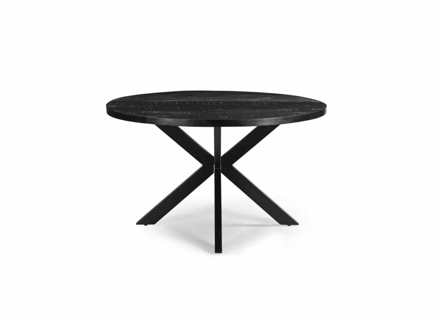 Ronde tafel Sofia Ø130cm - mango massief - zwart