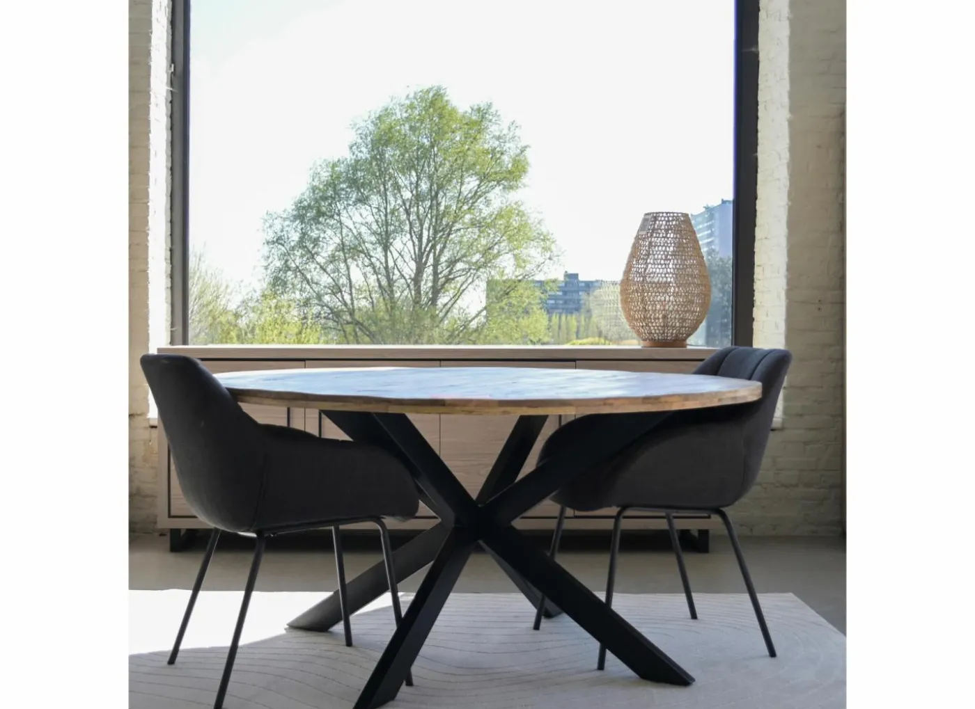 Ronde tafel Sofia Ø130cm - mango massief - naturel