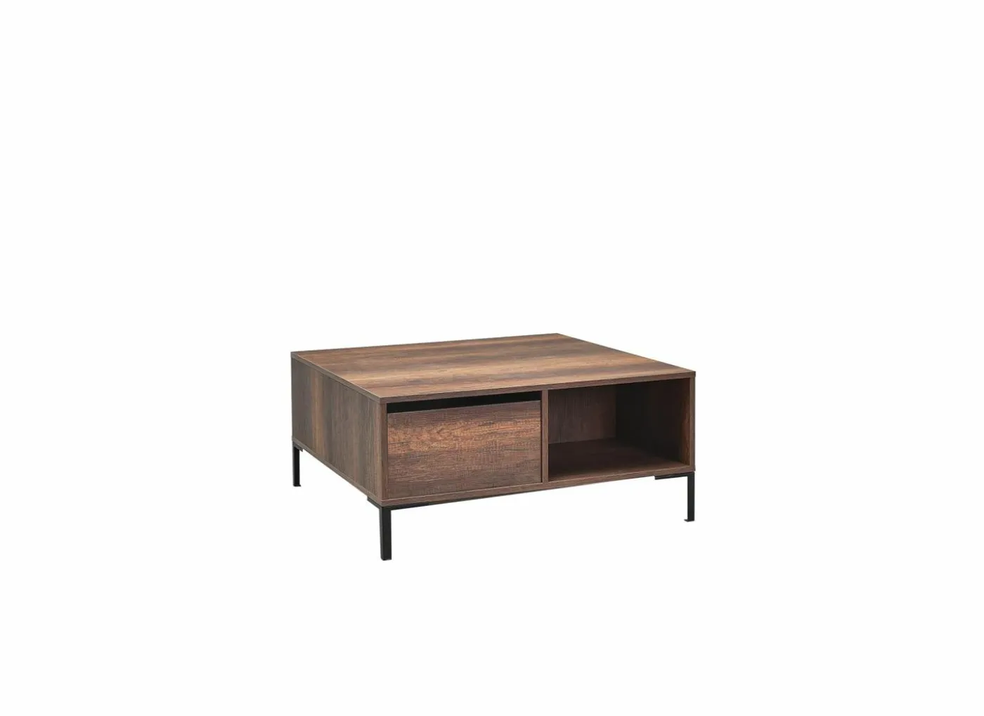 Salontafel Aires 90x90cm - melamine - walnoot
