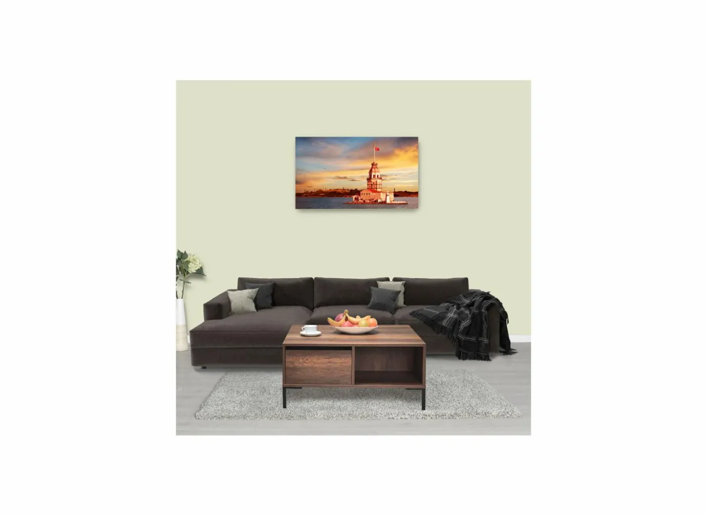 Salontafel Aires 90x90cm - melamine - walnoot