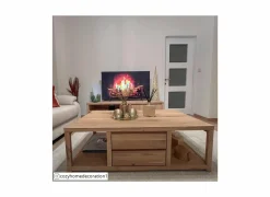 Salontafel Amarillo 120x60cm - eik massief & decor - naturel