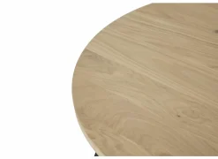 Salontafel Barn Ø75x38/Ø55x33cm - eik massief - naturel set van 2