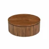 Salontafel Baskervilles Ø80cm - hout massief - bruin