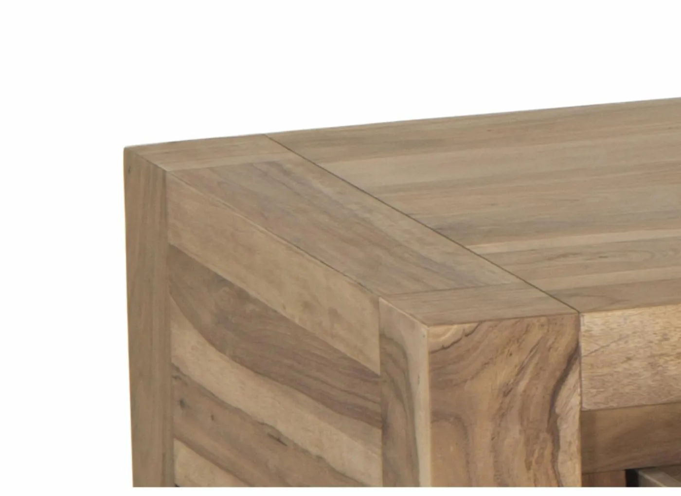 Salontafel Carbone 125x65cm - sheesham massief & decor - naturel