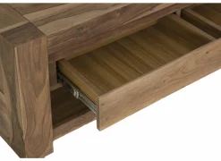 Salontafel Carbone 125x65cm - sheesham massief & decor - naturel