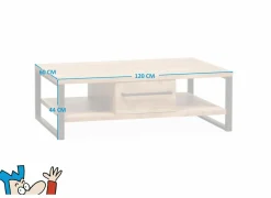 Salontafel Carriba 120x60cm - melamine - tropic