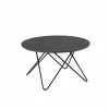 Salontafel Ø80cm - marmer - zwart