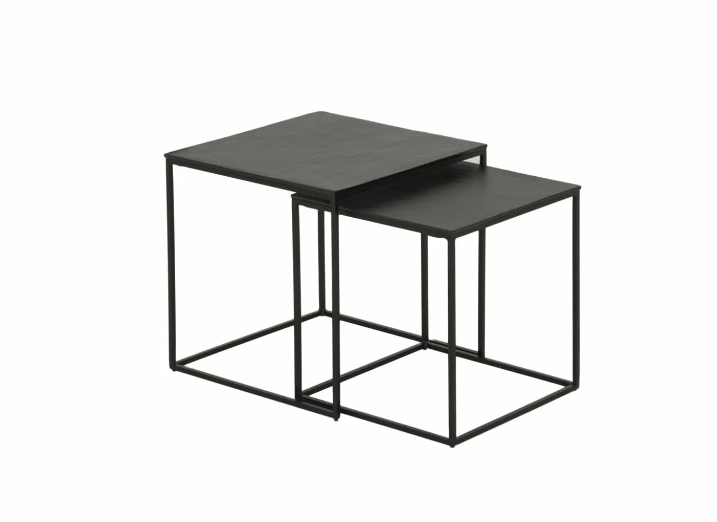 Salontafel Coltrane Ø40/Ø35cm - metaal - zwart set van 2