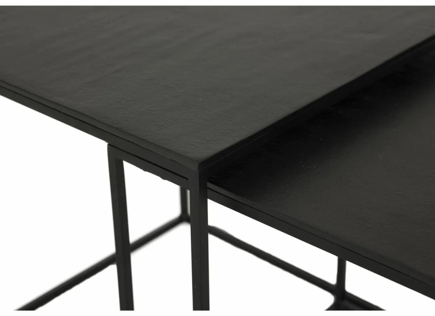 Salontafel Coltrane Ø40/Ø35cm - metaal - zwart set van 2
