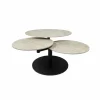 Salontafel Crater 122/80x46/41x36cm - MDF - beige