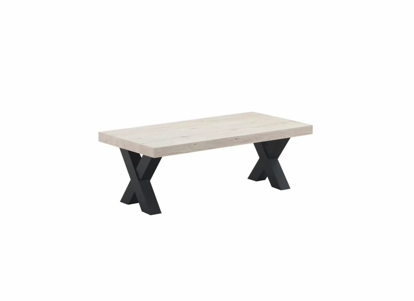 Salontafel Eureka 130x65cm - decor - natural oak & black