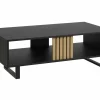 Salontafel Faro 42x125cm - melamine - structuur zwart