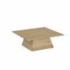 Salontafel Float 80x80cm - eik massief - naturel